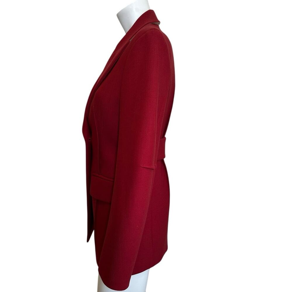 JOSEPH London Red Tailored Wool Blazer Coat Womens Sz 38=6 Designer Jacket NWOT - Picture 4 of 10